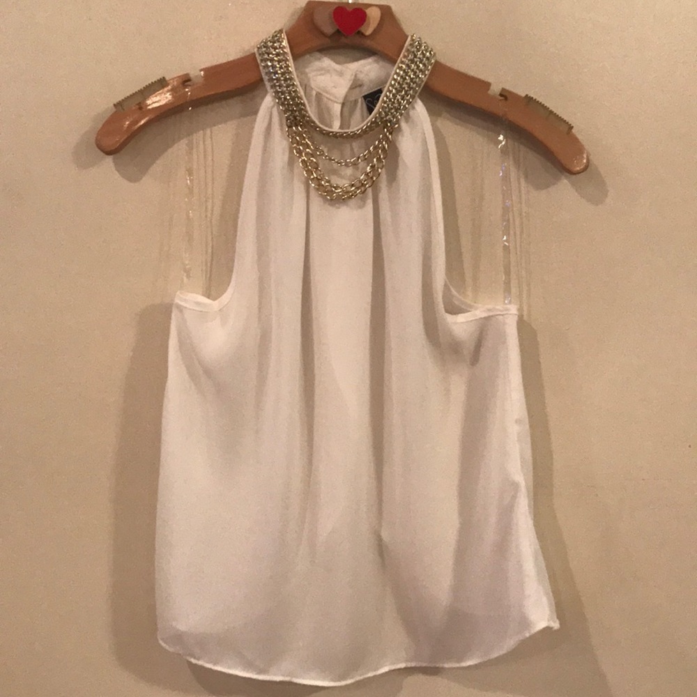 Windsor white sheer top